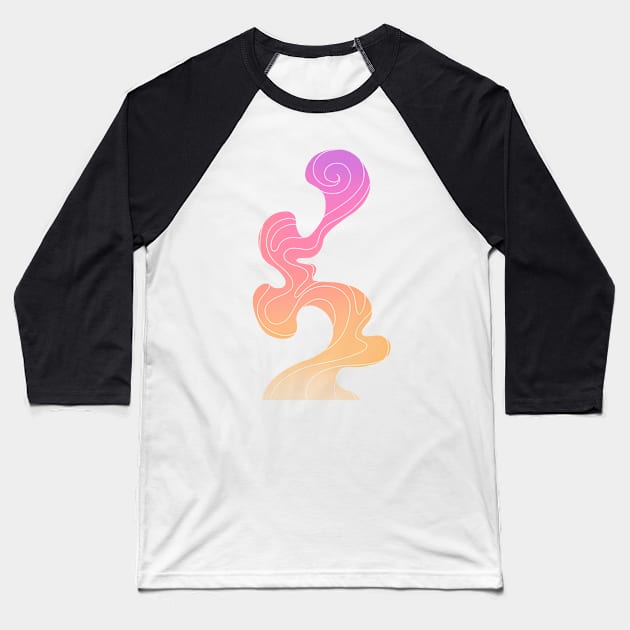 Sunset Smoke Baseball T-Shirt by SassyTiger